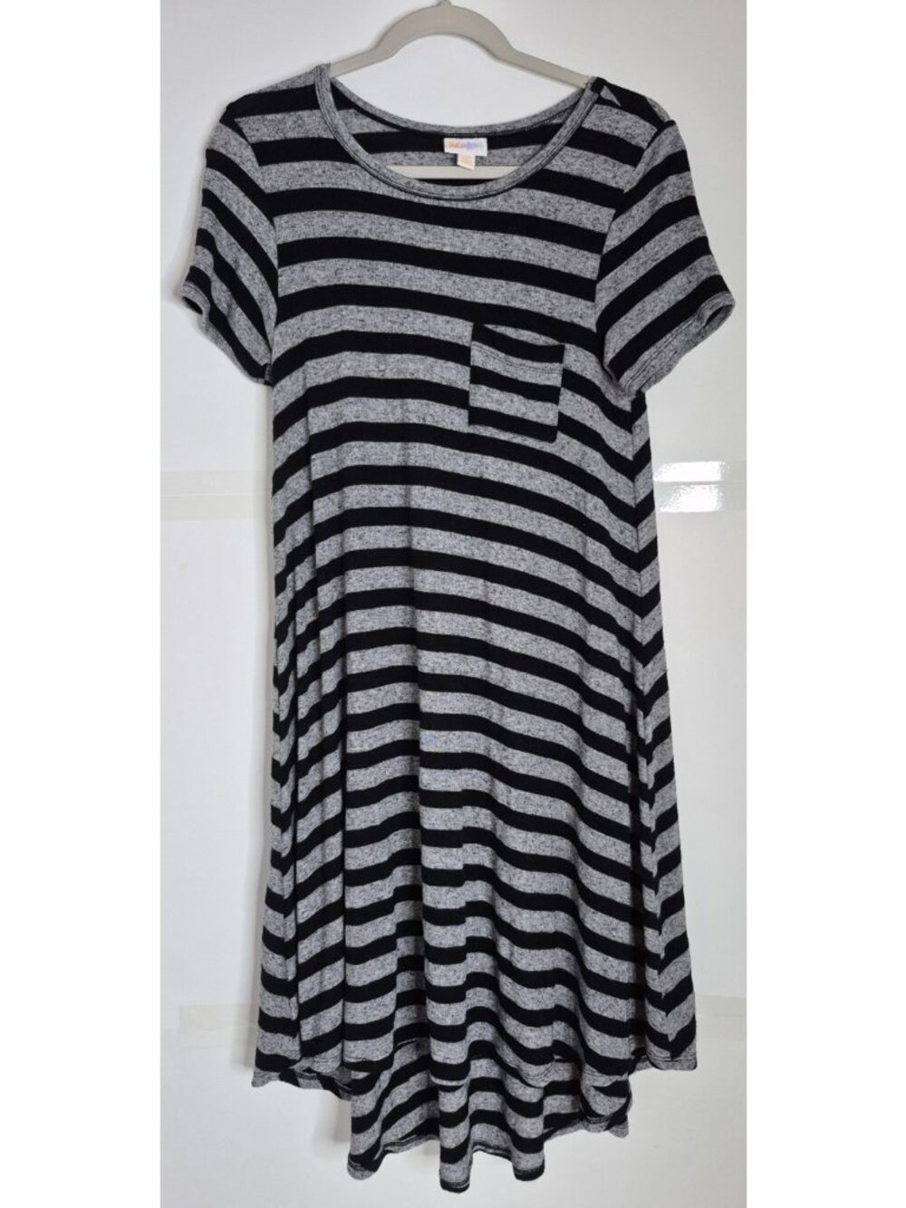 LULAROE Black And Gray Striped Dress Women's Size XXS